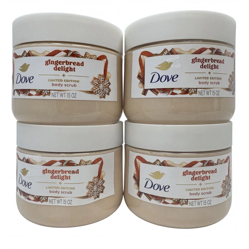 4X Dove Gingerbread Delight Body Scrub Limited Edition Christmas , 15 Oz Ea.‎